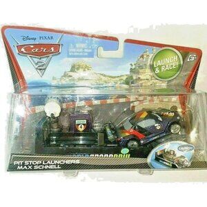Die Cast Disney Pixar Cars Pitstop Launchers Max Schnell #6 Launch & Race V3662